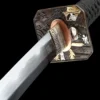 ESPADA SAMURÁI DE ACERO DE DAMASCO HECHA A MANO CON PIEL DE RAYA PERLADA - Imagen 7