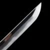 ESPADA SAMURÁI DE ACERO DE DAMASCO HECHA A MANO CON PIEL DE RAYA PERLADA - Imagen 2