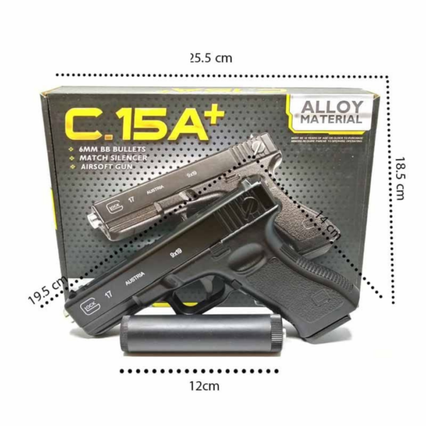 GLOCK 17 DE AIRSOFT MODELO C15A+ - Imagen 5